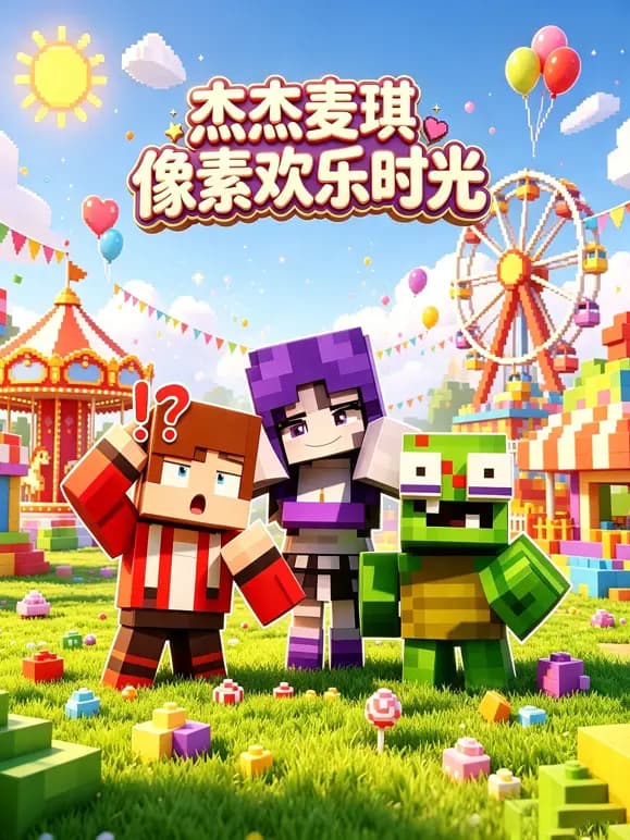 杰杰麦琪像素欢乐时光海报