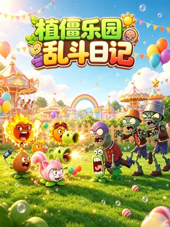 植物僵尸乐园乱斗日记海报