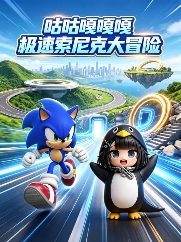 咕咕嘎嘎极速索尼克大冒险海报