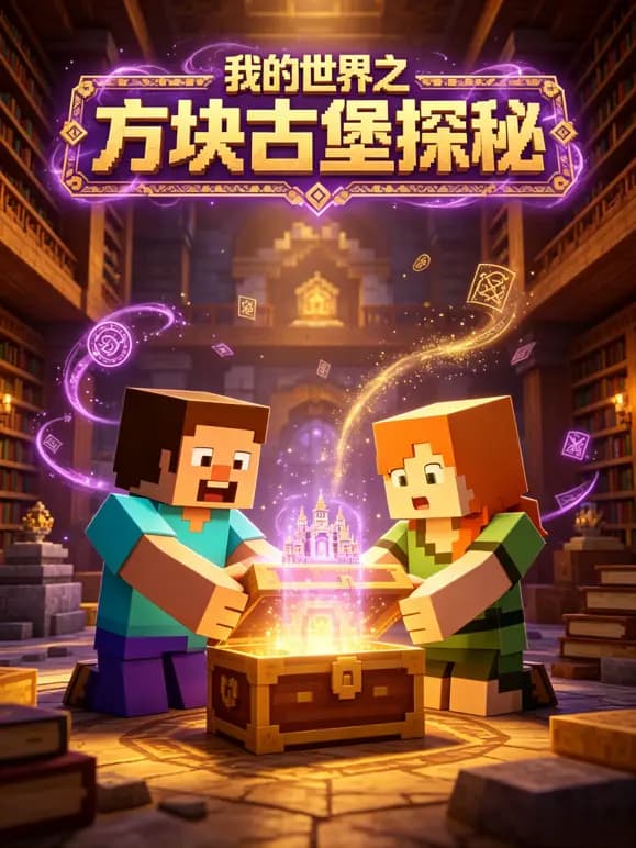 我的世界之方块古堡探秘海报