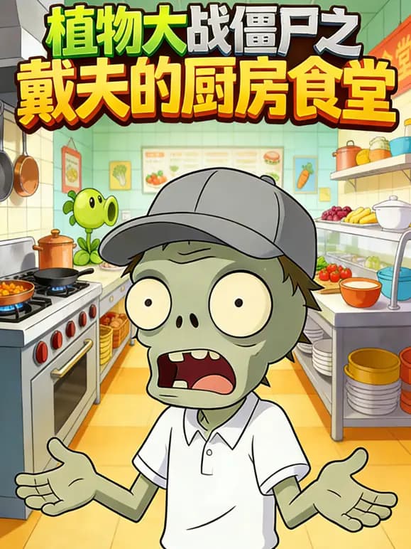 植物大战僵尸之戴夫的厨房食堂海报