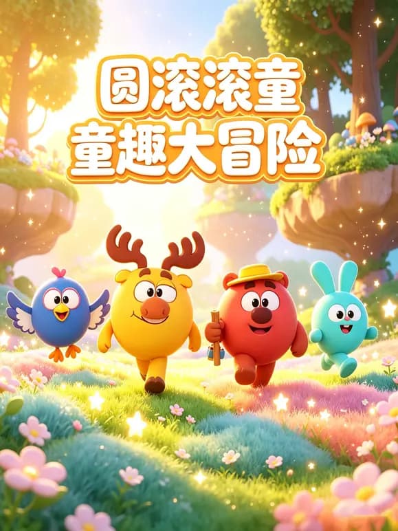 圆滚滚童趣大冒险海报