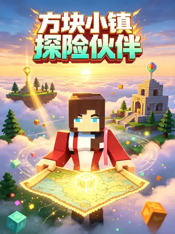 方块小镇探险伙伴海报