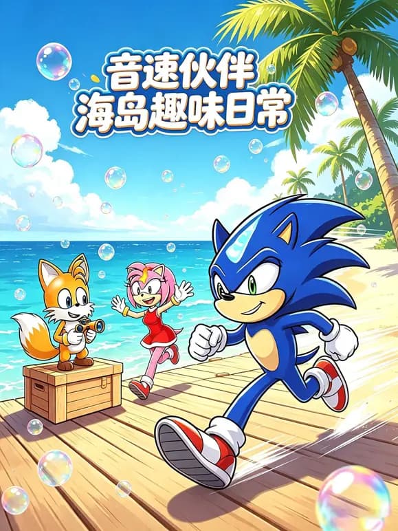 音速伙伴海岛趣味日常海报