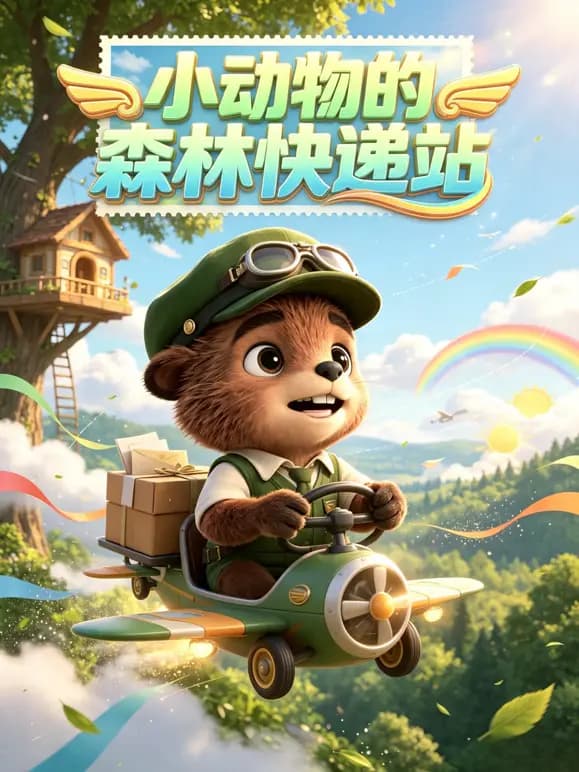 小动物的森林快递站海报