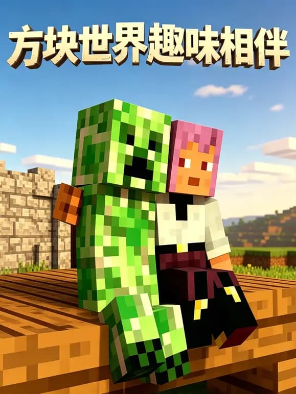 方块世界趣味相伴海报