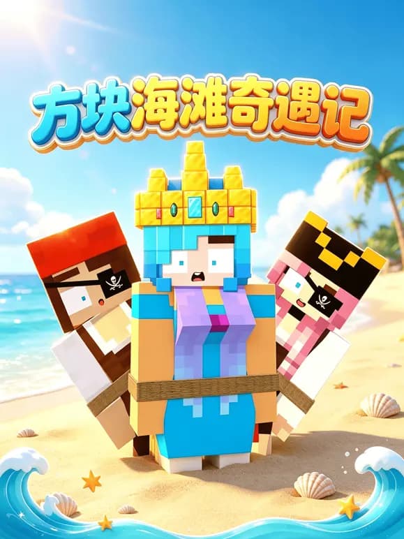 方块海滩奇遇记海报