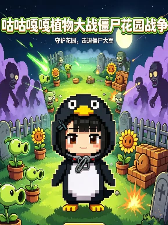 咕咕嘎嘎植物大战僵尸花园战争海报