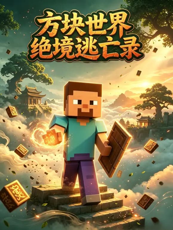 方块世界绝境逃亡录海报