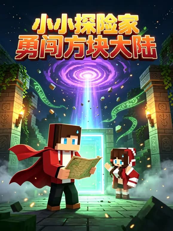 小小探险家勇闯方块大陆海报