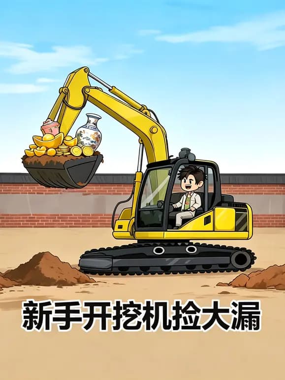 新手开挖机捡大漏海报
