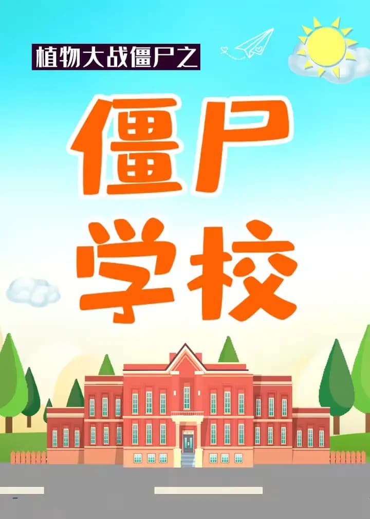 植物大战僵尸之僵尸学校海报