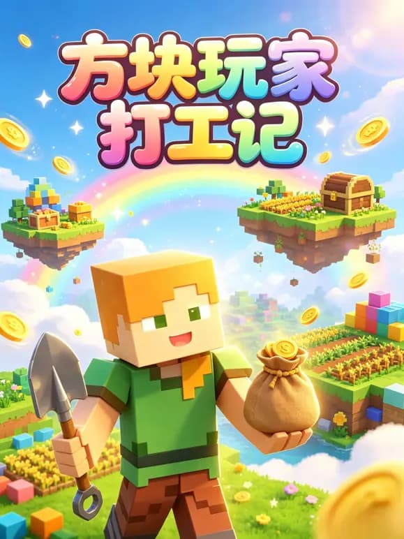 方块玩家打工记海报