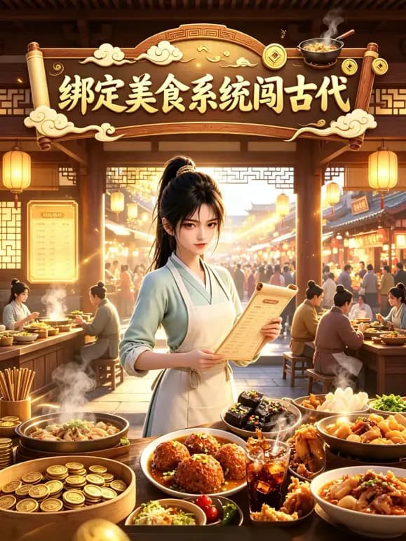 绑定美食系统闯古代海报