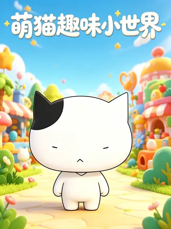萌猫趣味小世界海报