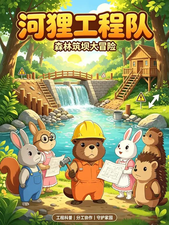 河狸工程队:森林筑坝大冒险海报