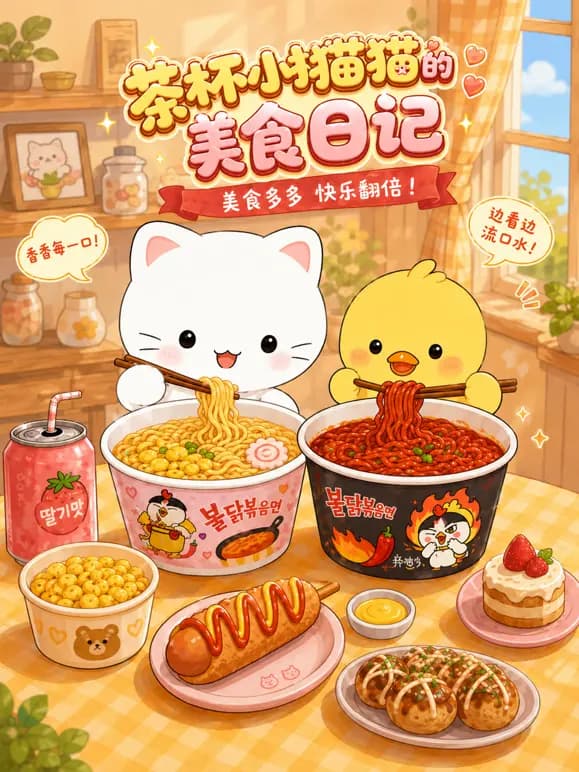 茶杯小猫猫的美食日记海报