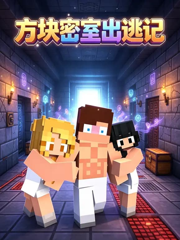 方块密室出逃记海报