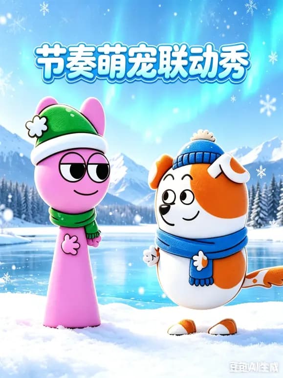 节奏萌宠联动秀海报