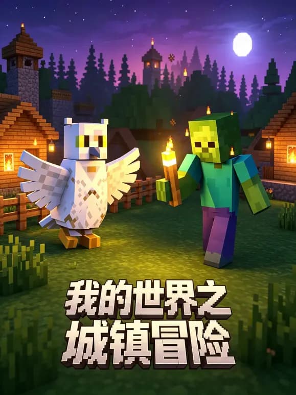 我的世界之城镇冒险海报
