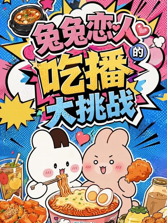 兔兔恋人的吃播大挑战海报
