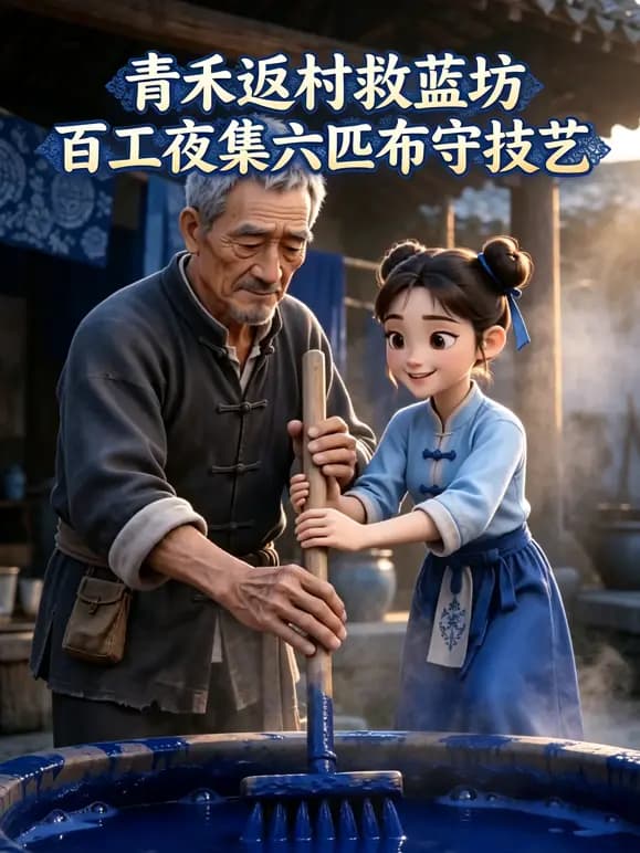 青禾返村救蓝坊，百工夜集六匹布守技艺海报