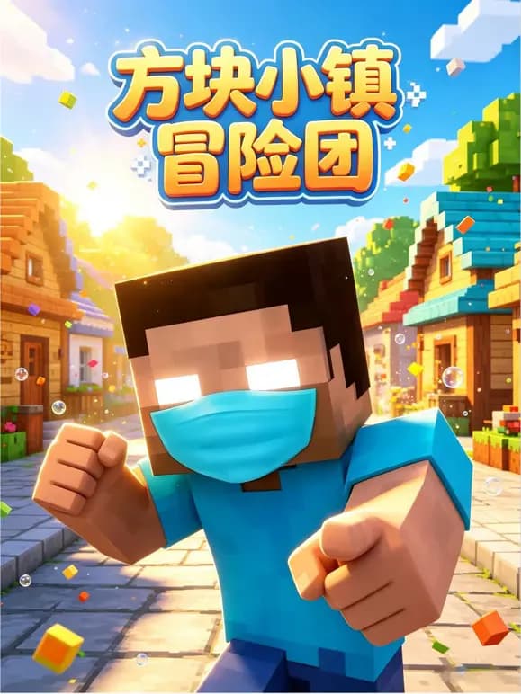方块小镇冒险团海报