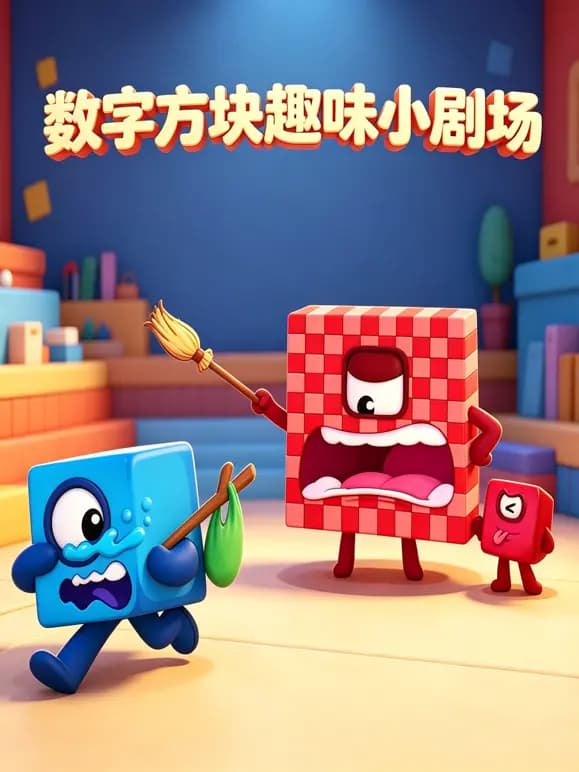 数字方块趣味小剧场海报