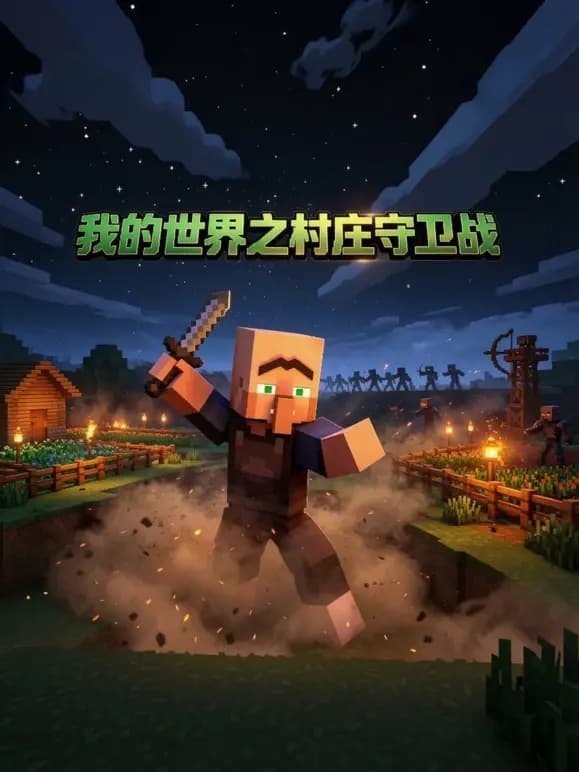 我的世界之村庄守卫战海报