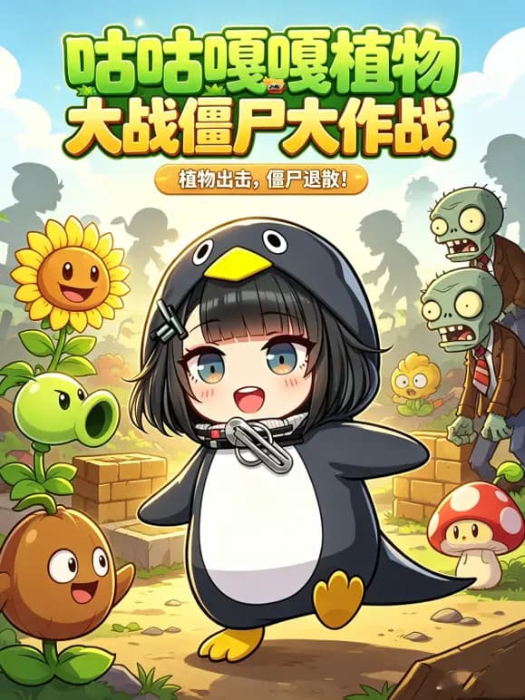 咕咕嘎嘎植物大战僵尸大作战海报