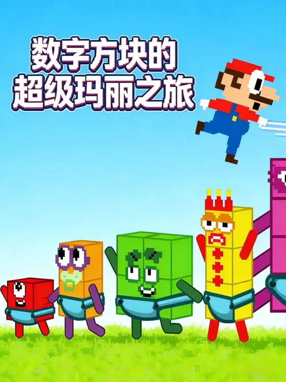 数字方块的超级玛丽之旅海报