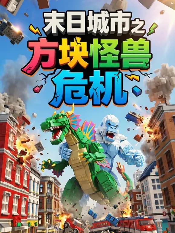 末日城市之方块怪兽危机海报