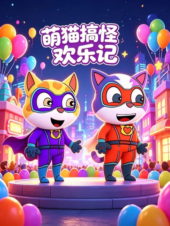 萌猫搞怪欢乐记海报