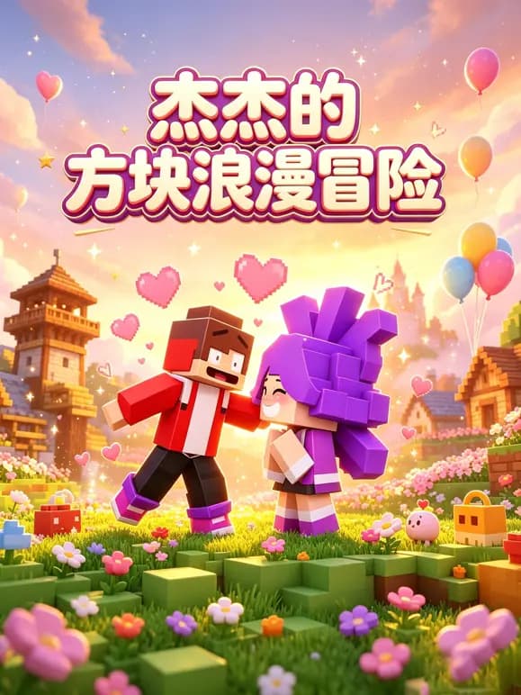 杰杰的方块浪漫冒险海报