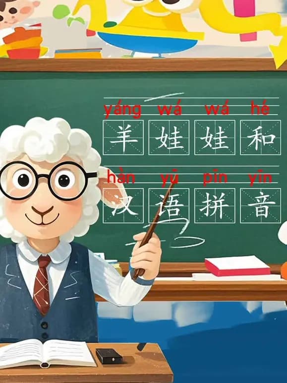 羊娃娃和汉语拼音海报