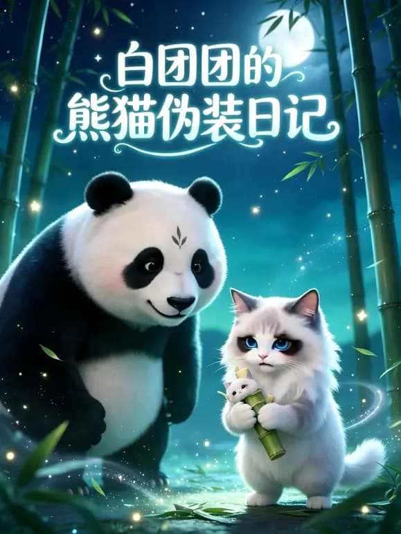 白团团的熊猫伪装日记海报