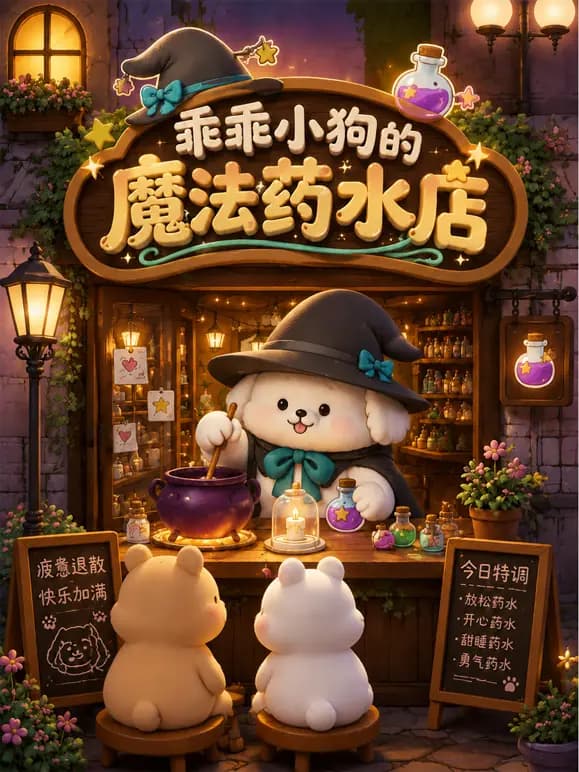 乖乖小狗的魔法药水店海报