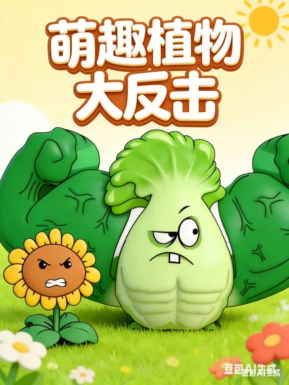 萌趣植物大反击海报
