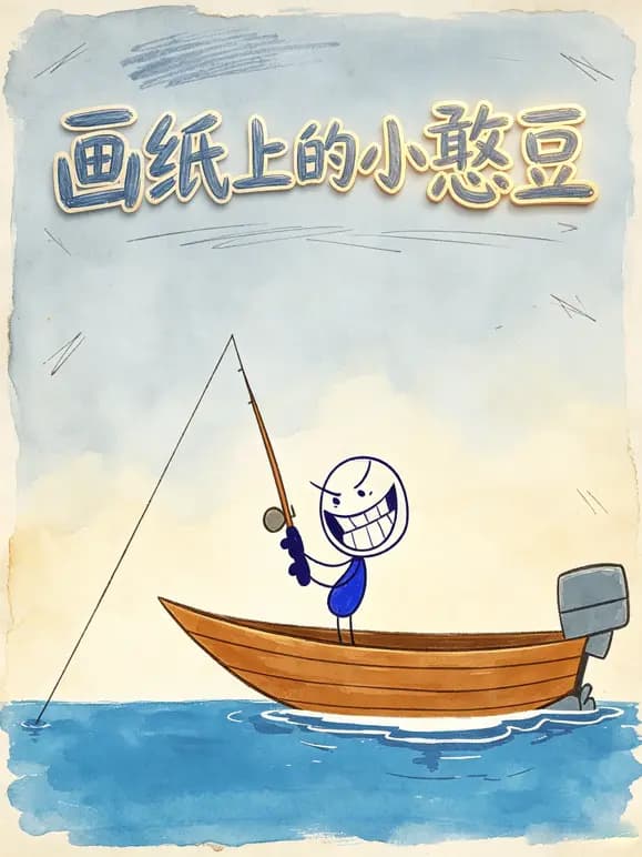 画纸上的小憨豆海报