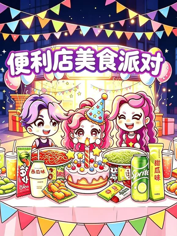 便利店美食派对海报