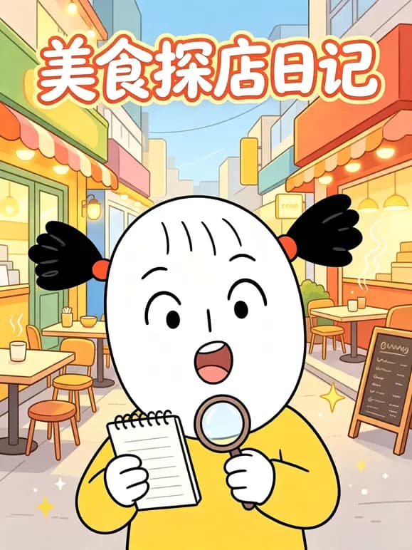 美食探店日记海报