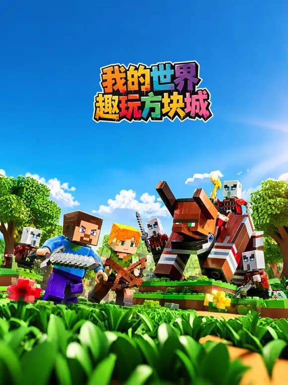 我的世界趣玩方块城海报