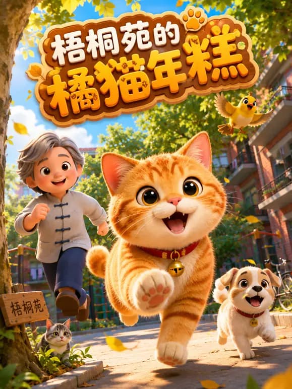 梧桐苑的橘猫年糕海报