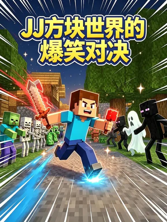 JJ方块世界的爆笑对决海报
