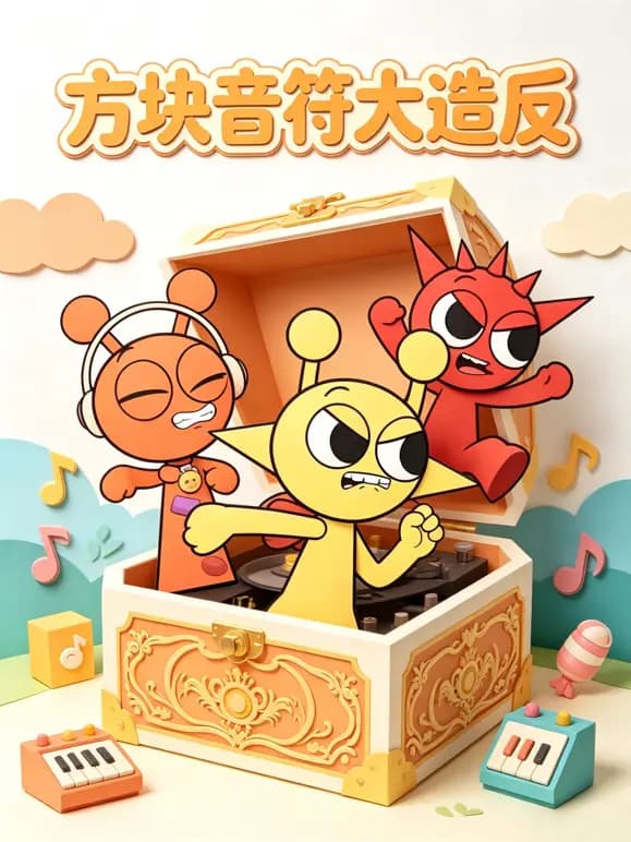 方块音符大造反海报