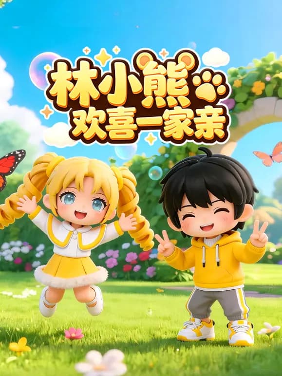 林小熊欢喜一家亲海报