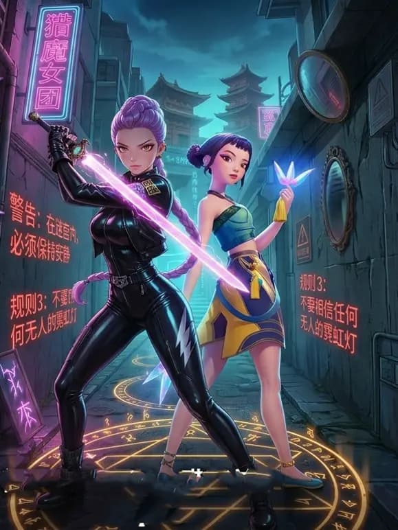 猎魔女团规则怪谈海报
