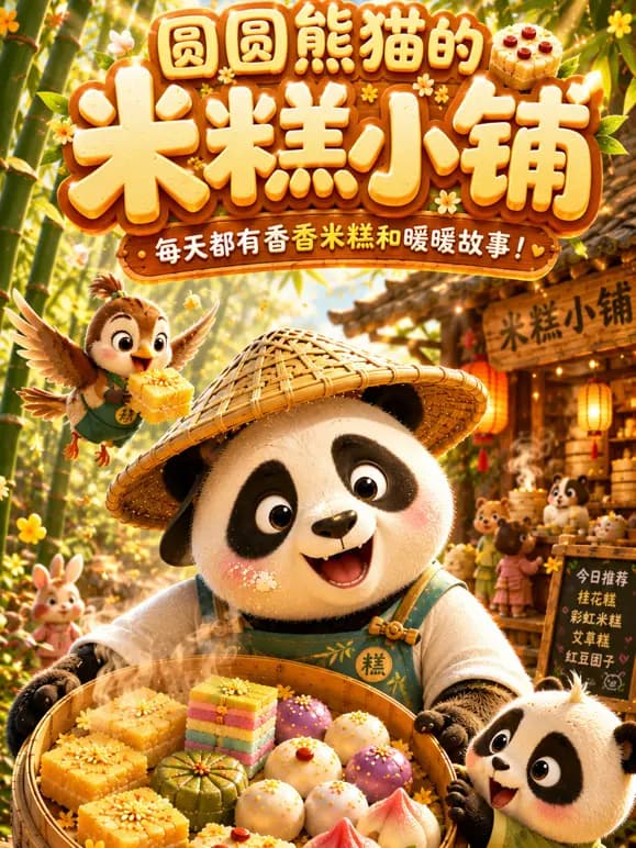 圆圆熊猫的米糕小铺海报