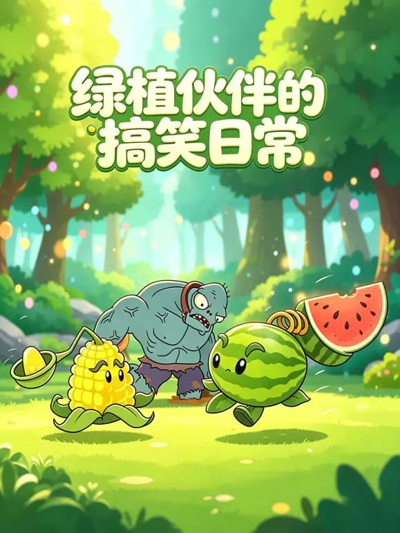绿植伙伴的搞笑日常海报