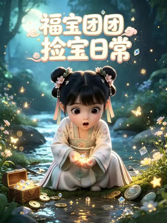 福宝团团捡宝日常海报